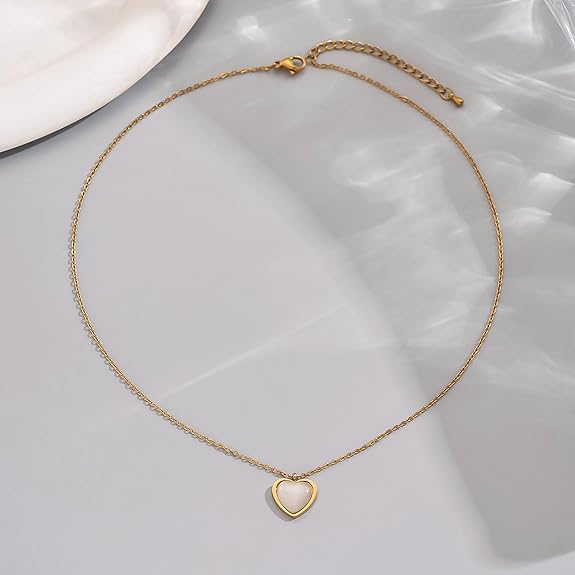Divine 18K Gold Plated Heart Pendant Necklace