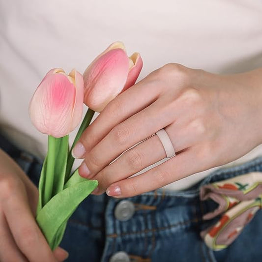 Soft Silicone Comfort Rings for Women – Minimal & Lightweight (5-Pack)