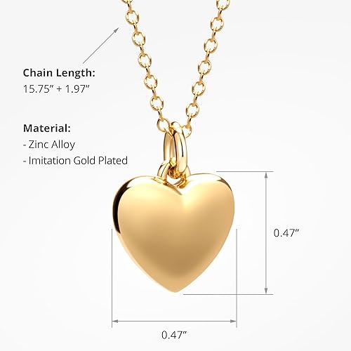 Divine Dainty Minimalist Heart Necklace – 18K Gold Plated
