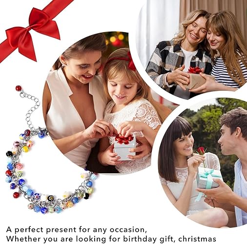 Bohemian Garden Multi-Color Floral Beaded Anklet