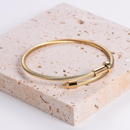 Divine 18K Gold Plated Stackable Bead Bracelet Set