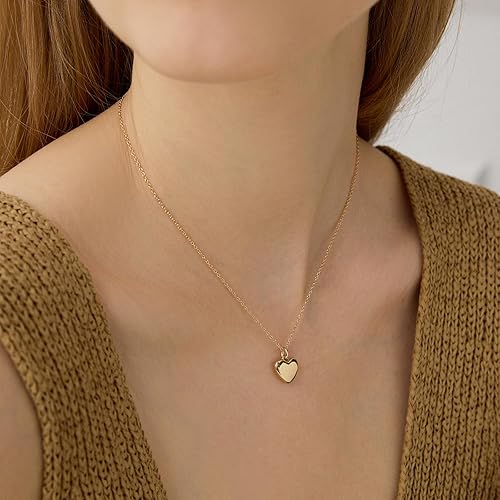 Divine Dainty Minimalist Heart Necklace – 18K Gold Plated
