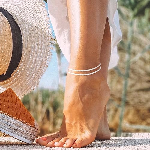 Radiant Double-Layered Silver Rope Anklet