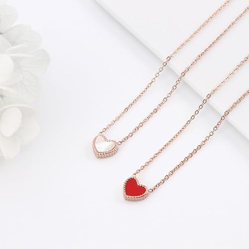 Divine Emibele 18K Gold Plated Ball Chain Heart Necklace