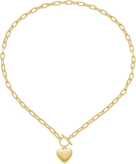 Divine 18K Gold Plated Hollow Heart Pendant Necklace