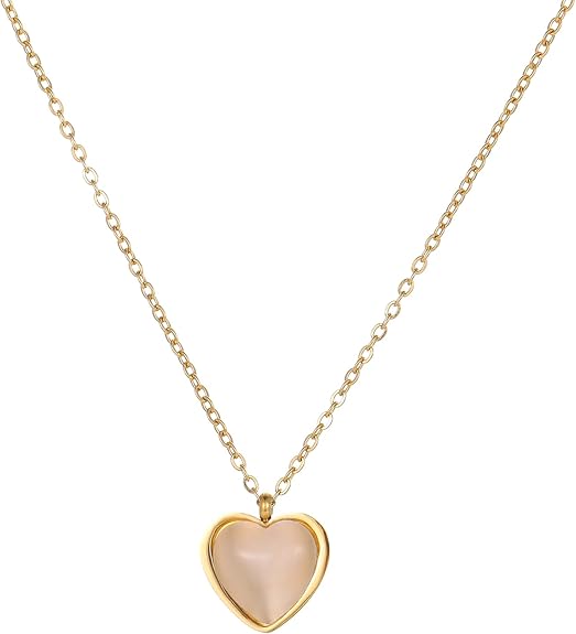 Divine 18K Gold Plated Heart Pendant Necklace