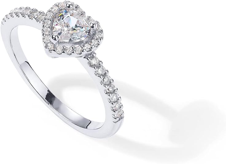 Divine 14K Gold Plated Elevated Heart Ring