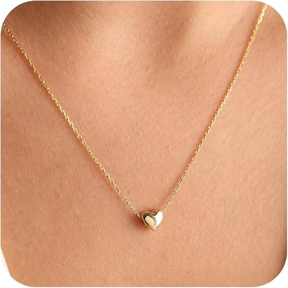 Divine Dainty Heart 18K Gold Plated Necklace