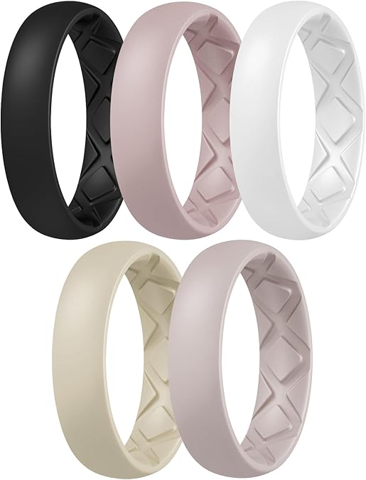 Soft Silicone Comfort Rings for Women – Minimal & Lightweight (5-Pack)