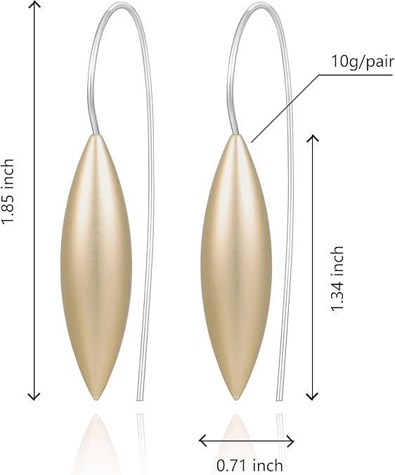 Elegant Metallic Drop Earrings – Modern Minimal Statement