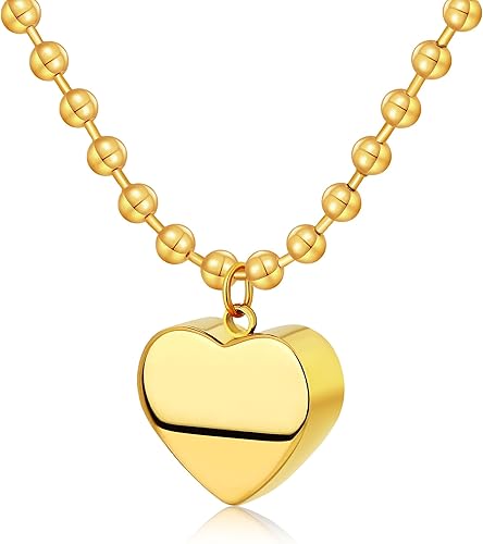 Divine 18K Gold Plated Crystal Heart Pendant Necklace