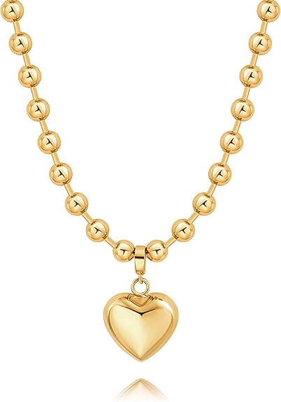 Divine POTESSA 18K Gold Plated Medallion Heart Toggle Necklace