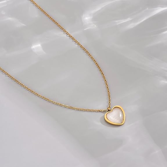 Divine 18K Gold Plated Heart Pendant Necklace