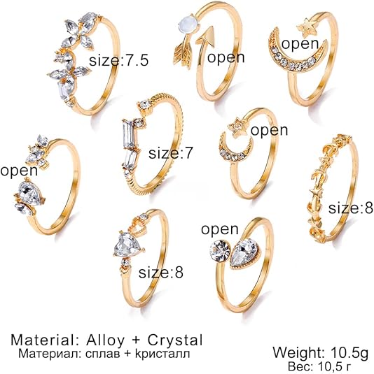 Divine 14K Gold Plated Boho Stacking Set (12-Piece)