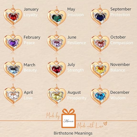 Divine 18K Gold Plated Pink Tourmaline Heart Birthstone Necklace