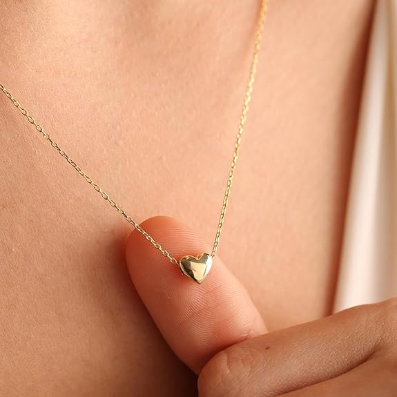 Divine Dainty Heart 18K Gold Plated Necklace