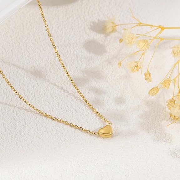 Divine Dainty Heart 18K Gold Plated Necklace
