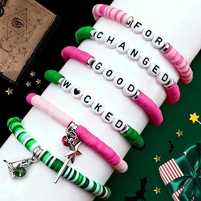 “Wicked Changed for Good” Beaded Bracelet Set – Colorful Affirmation Stretch Bracelets