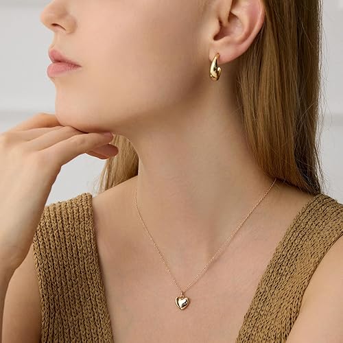 Divine Dainty Minimalist Heart Necklace – 18K Gold Plated
