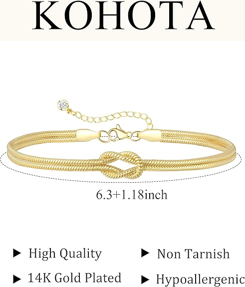 Divine Connection Double-Row Knotted Snake Chain Bracelet