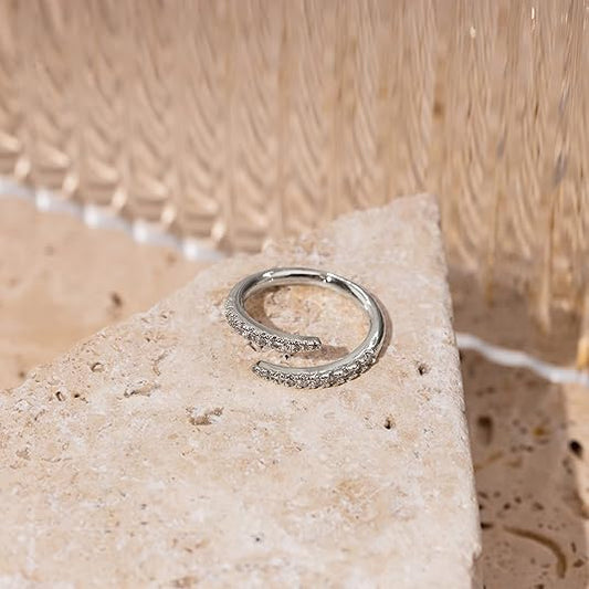 Divine 14K Gold Plated Dainty Eternity Band