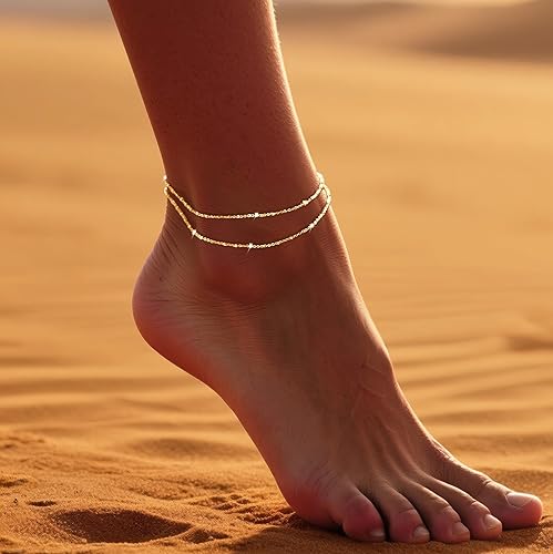 Radiant Double-Layered Silver Rope Anklet