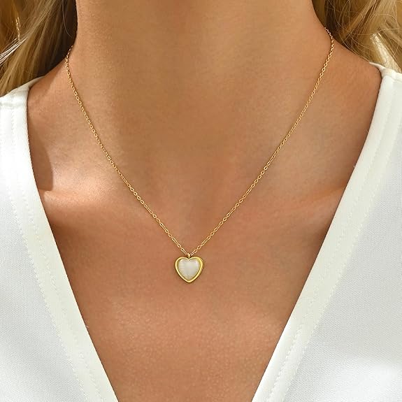 Divine 18K Gold Plated Heart Pendant Necklace