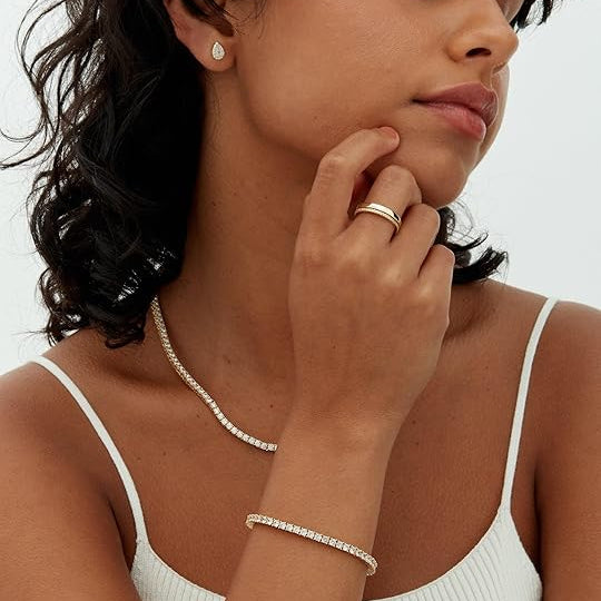 Divine 14K Gold Plated Classic Zirconia Tennis Bracelet