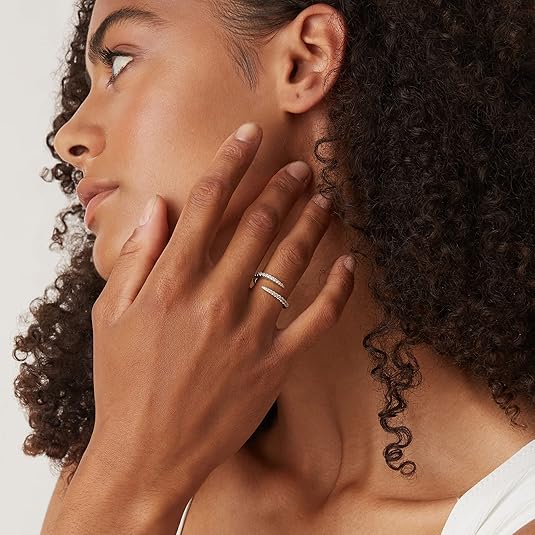 Divine 14K Gold Plated Dainty Eternity Band