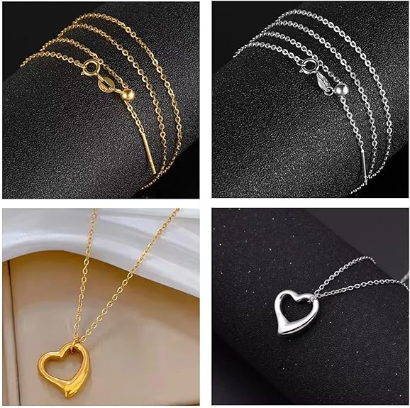 Divine Floating Heart Minimalist Necklace – 18K Gold Plated