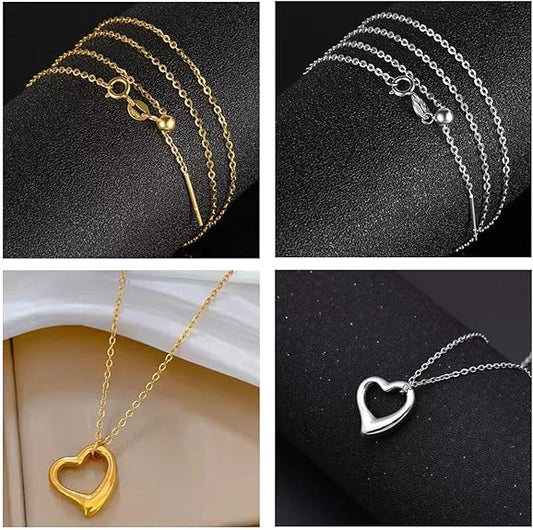 Divine Floating Heart Minimalist Necklace – 18K Gold Plated