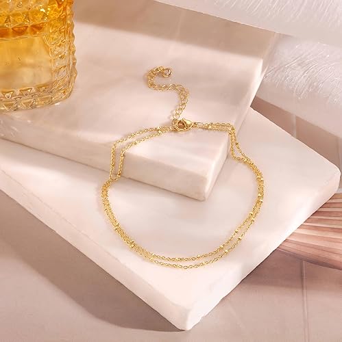 Radiant Double-Layered Silver Rope Anklet