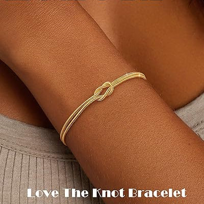 Divine Connection Double-Row Knotted Snake Chain Bracelet